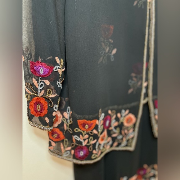 Gunit Fashions New York Beaded 3 pc Set Skirt Tank and Sheer Cardigan - Picture 3 of 10